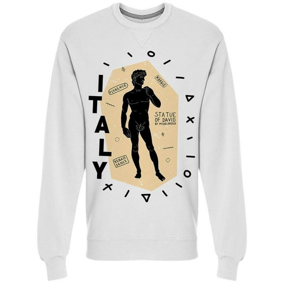 Statue Of David, Italy  Sweatshirt Men -Image by Shutterstock, Male Large
