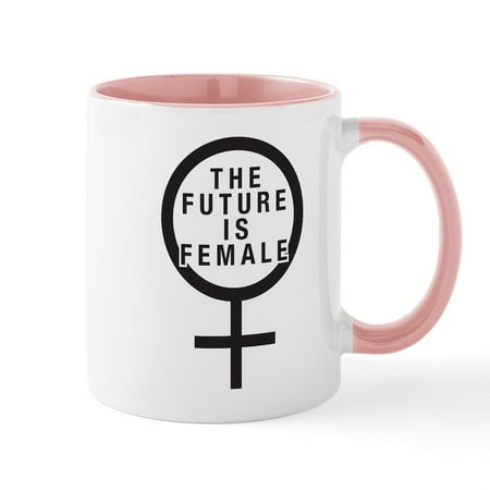 

CafePress - The Future Is Female Mug - 11 oz Ceramic Mug - Novelty Coffee Tea Cup