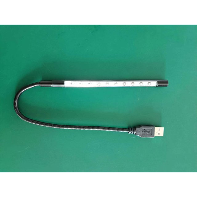 Luz de noche para cabina de lectura para dormitorio de estudiantes, luz de escritorio de aprendizaje USB con luz LED portátil, USB de aluminio, 10 luces