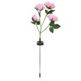 thumbnail image 1 of Lámpara De Flores Para Exteriores, Iluminación Suave De 4 Cabezales IP65, Luz Solar Resistente Al Agua Para Patio Y Jardín OTVIAP Rosa + LED de luz de color, 1 of 8