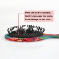 thumbnail image 5 of Hair Brush Pioneer Colorful Floral Cushion Base Hair Brushes Touch Paddle Double Sided Pattern Oval Hairbrush, 5 of 7