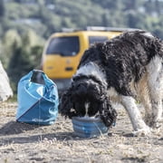 Kurgo Kibble Carrier for Dogs, Pet Food Travel 5 lbs Container, PVC Free, Foldable, Coastal Blue