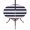 Navy Pink, variant on Round Outdoor Tablecloth with Umbrella Hole and Zipper, Haze Blue Stripe Tablecloth with Elastic Waterproof, Farmhouse Blue Gray Striped Patio Table Covers for 55" - 60" Picnic Pool Tables