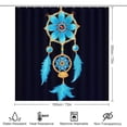 thumbnail image 2 of Blue Feather Dreamcatcher Ornament Shower Curtain Sets Non-Slip Rugs Bath Mat Toilet Cover U Shaped Mat 4 Pcs, 2 of 6