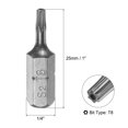 thumbnail image 2 of Unique Bargains Torx Bits 1/4 Inch Hex Shank 25mm Length Magnetic Screwdriver T8 Screw Driver Bit S2 Alloy Steel 4pcs, 2 of 5