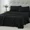Black, variant on 3/4-Piece Soft Breathable Bed Sheet Set – Twin Size with 1 Flat, 1 Fitted, and 1 or 2 Pillowcases