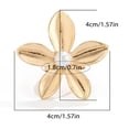 thumbnail image 3 of Instagram Cool Wind Irregular Anillo de apertura de la gota de agua Moda Textura Flor Perla Anillo, 3 of 4