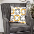 thumbnail image 6 of Parkland Collection Boxer Gray and Orange Decorative Throw Pillow, 20 x 20 Cotton Square Pillow, 6 of 7