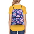 thumbnail image 4 of Xecao colorful Skull mushroom rainbow for Drawstring Bags,Pull String Backpack Bags,String Bag Sackpack, 4 of 6