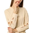 thumbnail image 7 of Allegra K Women's Work Ruffle Trim Neckline Solid Shirt Button Decor Blouse, 7 of 7