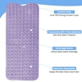 thumbnail image 6 of Lux Decor Collection Bath Tub Mat Non-Slip 40 x 16 Inch - Shower Mat for Bathtub with Suction Cups - Machine Washable (Clear Purple), 6 of 9