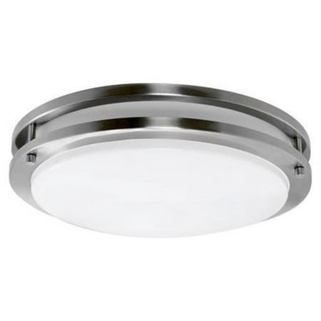 

Efficient Lighting EL-825-123 Contemporary Round Flushmount Brushed Nickel Finish with Acrylic Diffuser Energy Star Qualified