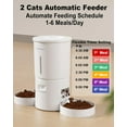 thumbnail image 2 of Miaosical Dual Automatic Cat Feeder 2 Cats,6 Meals/Day,12 Portions/Meal,4.2L Dual Power Double Bowls Feeder,Dry Food Auto Pet Dispenser,10S Voice Record,Flexible Schedule Timer, 2 of 9