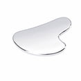 thumbnail image 1 of Herramienta facial Gua Sha SQULIGT de acero inoxidable plateada, 1 of 5