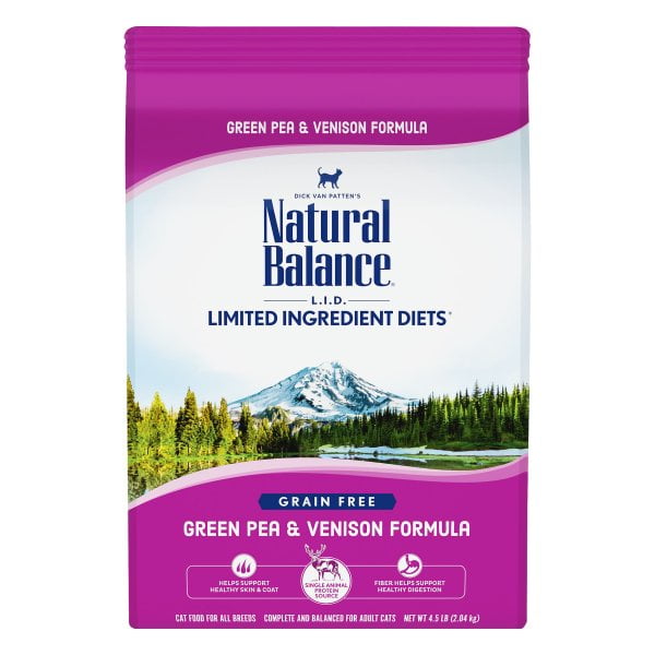 Natural Balance LID Green Pea & Venison Formula Cat Food 4.5lbs