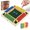 Multicolor, variant on Wooden Shut The Box Dice Game for 2-4 Players, Classic Tabletop Pub Board Game Family Math Games, Pine Wood Portable Game for Parties & Gatherings (8.66x8.66x1.57 inch)