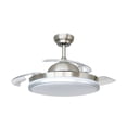 thumbnail image 1 of Xtricity - Ventilateur de Plafond Rétractable, Éclairage LED, Télécommande Incluse, Nickel, 1 of 2
