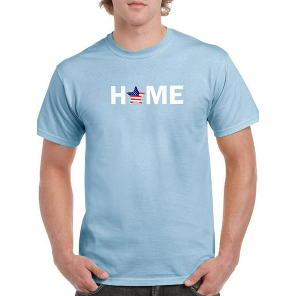 Home Star Shaped Flag T-Shirt Men -Image by Shutterstock, Male Large