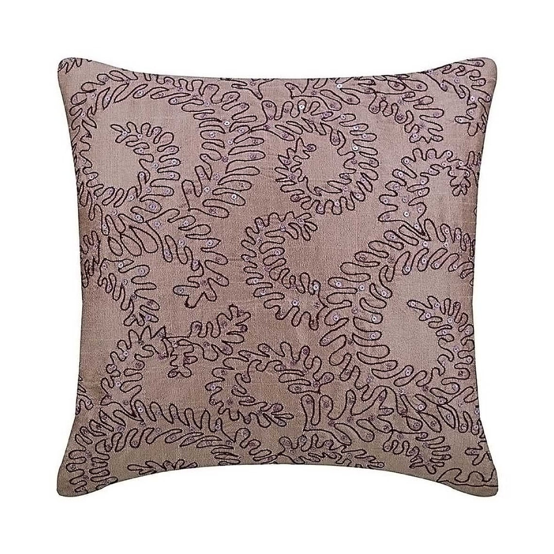 Purple Decorative Pillow Cover, Contemporary Floral Throw Pillows Cover