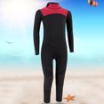 thumbnail image 4 of Traje De Surf Traje de neopreno de surf de una pieza con protección solar de neopreno de 2 mm para niñas y niños (rojo 14#), 4 of 6