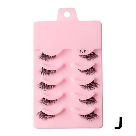 RAGUPEL 5 Pairs False Eyelashes Natural Half Lashes Makeup