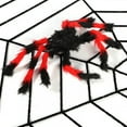 thumbnail image 3 of HULKLIFE 1pc Black / White Creepy New Giant Spider Web Halloween Decoration Spider Web Party Bar Gift, 3 of 5
