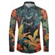 thumbnail image 3 of Camisas con estampado abstracto en 3D para hombre, camisas casuales de manga larga con botones y corte regular, camisetas de playa para hombre, camisetas de gran tamaño, 3 of 5