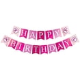 thumbnail image 1 of Bewildely 1 Uds. Conjunto de tarjeta de papel azul de 9,8 pies, cartel de cumpleaños para fiesta de cumpleaños, letrero de feliz cumpleaños, Kits de decoración para fiestas Rosa 9.8 pies, 1 of 6