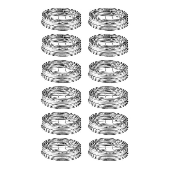 12 Pcs Flower Jar Lid Flower Lid Embedded Mesh Flower Cover Flower Inserted Into Lid Regular Mouth Lid