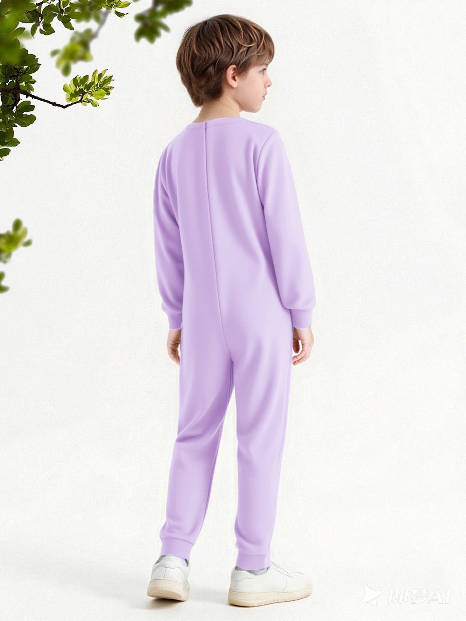 inlzdz Special Needs Adaptive Clothing for Children Cotton Long Sleeve Anti-strip Jumpsuit Onesie Lavender 6