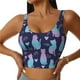 thumbnail image 1 of Balery Silhouette Cats Sujetadores deportivos con espalda cruzada para mujer, acolchados, sin costuras, de alto impacto, ideales para yoga, gimnasio, entrenamiento y fitness.-Small, 1 of 8