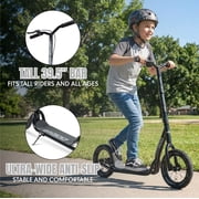 Large Kick Scooter for Adults & Teens – 12 Spoked Air Tires, 300lbs, Tall Bars, Wide Deck, Kickstand – Madd Gear Metro Urban Glide 300