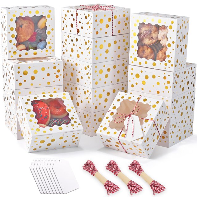 Cajas para galletas navideñas DOYIDE de 32 unidades, 15 x 15 x 8 cm, de Food Storage
