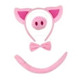 thumbnail image 1 of yingyy Ensemble de Costume Cochon Couvre-Chef Animal Cosplay pour Performance Carnaval Spectacles Scène Rose Sans Gants, 1 of 6