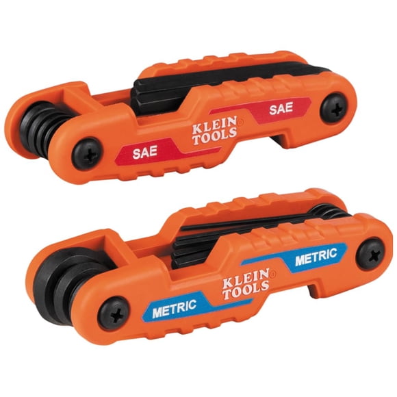 Folding Hex Key Set Klein Tools 70542 Metric and SAE 17-Key