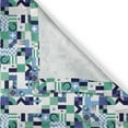 thumbnail image 4 of Ambesonne Mid Century Valance Pack of 2, Sixties Art Design, 54"X12", Sea Green Blue Black, 4 of 5