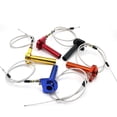 thumbnail image 2 of Phyun Blue CNC Motorcycle 7/8" Handbar Gas Throttle Grip Set Turn Twister + Cable, 2 of 5