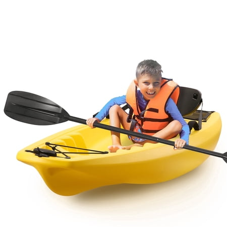 Naipo Kayak with paddle 6.5FT Kayak 4-Level Footrest Sit On Top for Youth KId to Teen Up to 121lbs