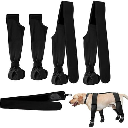 Pet Harness Shoes  Pet Suspender Footwear  Dog Booties Suspenders | Non Slip Dog Support Boots Footwear  Adjustable Anti Fall Dog Outdoor Sock Shoes  Dog Suspender Rain Booties for Hot Cold