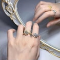 thumbnail image 3 of K-KED Luxury 925 Silver Filled Ring Cubic Zirconia Women Wedding Delicate Jewelry Size 6-10-7-Gold, 3 of 6