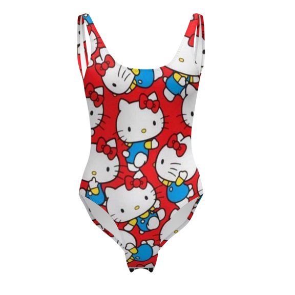 Hello Kitty Theme Women's One-Piece Coverage Swimsuit