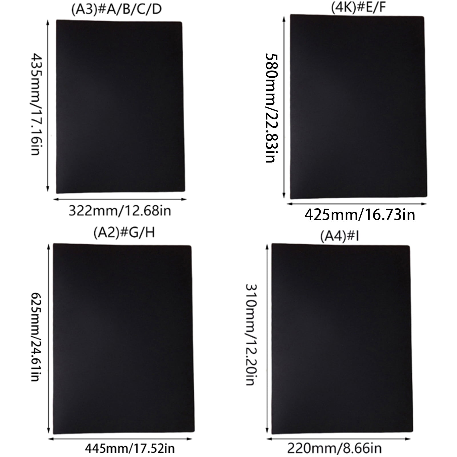 A 2 A 3 A 4 4K Display Folders Presentation Folder with Plastic Sleeves Document Display Book for Drawing Report