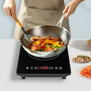 High Power 1800W Induction Cooktop, Adjustable Timer & Temperature, Portable for Kitchen, Office, RV, & Dorm, Safe, Fast Cooking, 9 Power & Temperature Levels