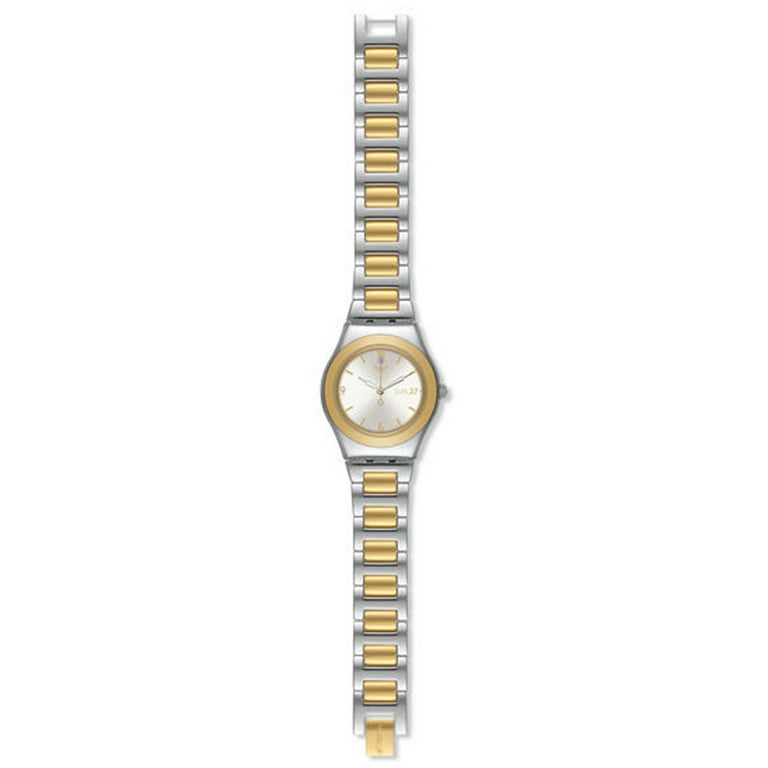 Swatch YLS711G Women's You My Time Irony Silver Dial Two Tone