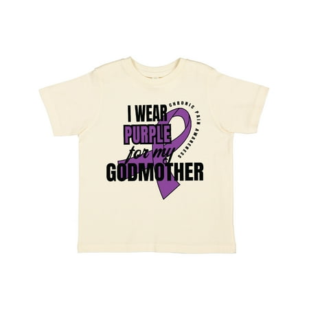 

Inktastic Chronic Pain I Wear Purple For My Godmother Gift Toddler Boy or Toddler Girl T-Shirt