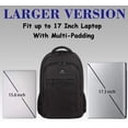 thumbnail image 7 of Matein Business Laptop Backpack, 17" Water-Resistant Computer Bag for Work, College, Men & Women, Black, 7 of 7