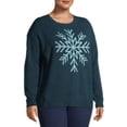 thumbnail image 4 of Heart N' Crush Women's Plus Size Snowflake Stitch Pullover Sweater, 4 of 6