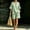 Green plus size 2 piece set a1, variant on Women Plus Size Striped 2 Piece Set V Neck Short Sleeve Blouse Shorts Casual Loose Boho Vacation Outfits Summer Cruise Travel Matching Lounge Clothes, Green XL