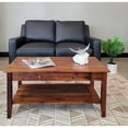 thumbnail image 5 of Solid Acacia Coffee Table with Drawer & Bottom Shelf Black, 5 of 5
