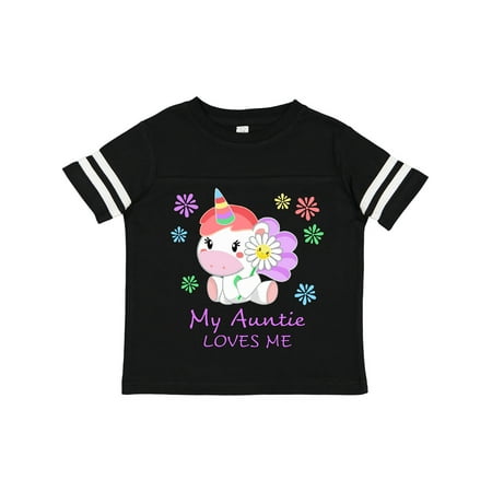

Inktastic My Auntie Loves Me- Cute Unicorn Gift Toddler Boy or Toddler Girl T-Shirt